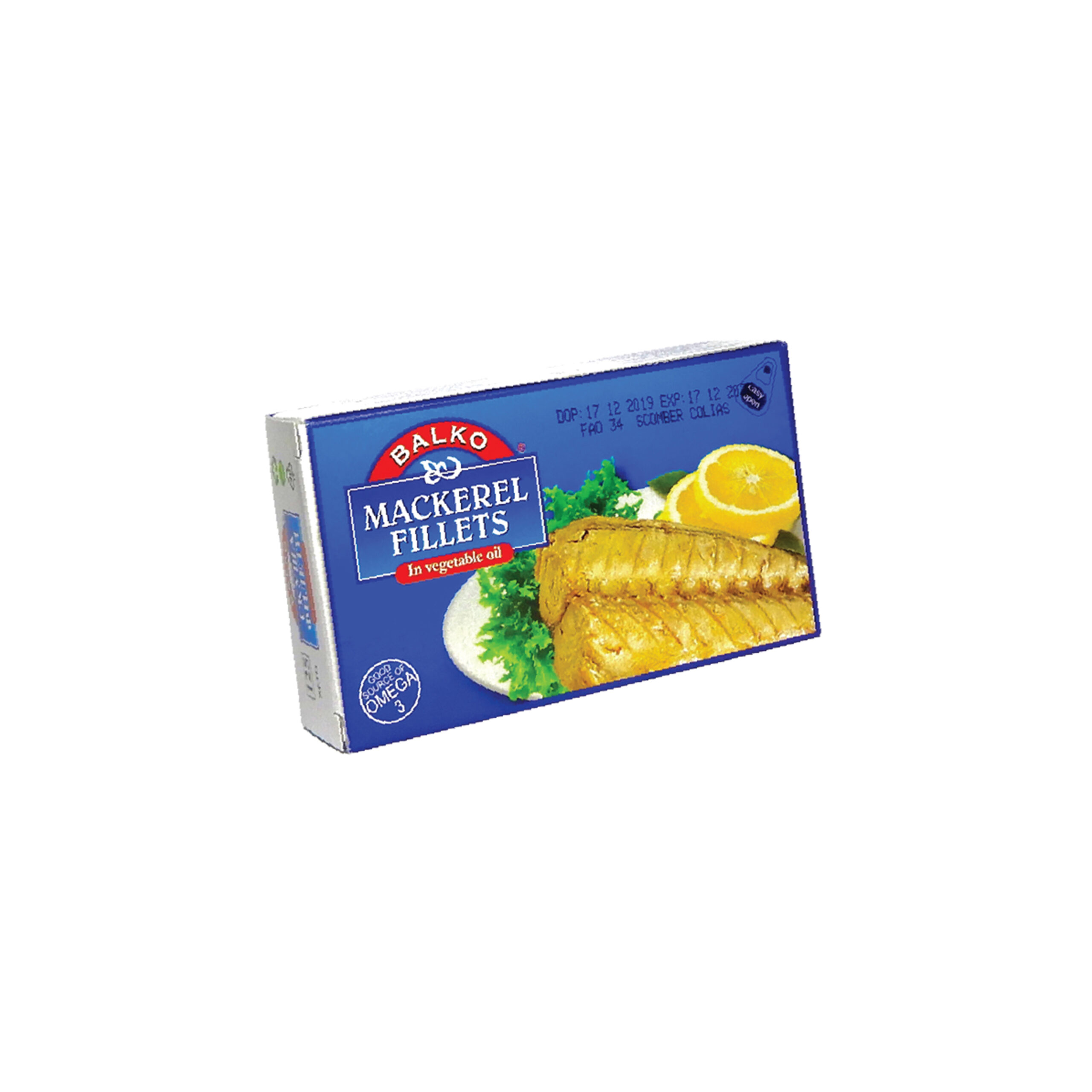 BALKO MACKEREL FILLETS IN OIL 125g